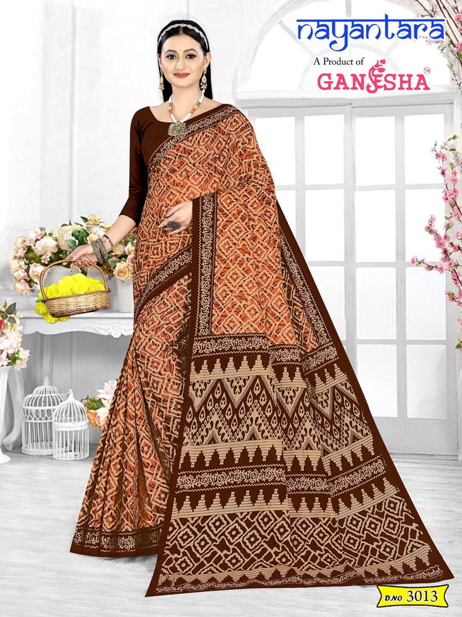 Nayantara Vol 3 By Ganesha Daily Wear Cotton Printed Saree Wholesale Market In Surat